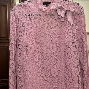 J Crew lavender lace blouse